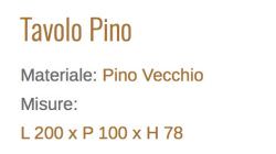 Tavolo Rettangolare In Legno Pino 200 Cm