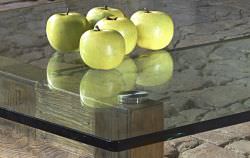 Guarnieri table basse en orme avec plateau en verr est un produit offert au meilleur prix