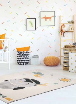 KOBEL  Children's Carpet Tender Green With Fox is a product on offer at the best price