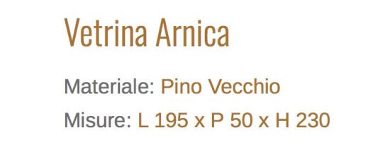 Guarnieri  Showcase Cabinet In Solid Wood Arnica is a product on offer at the best price