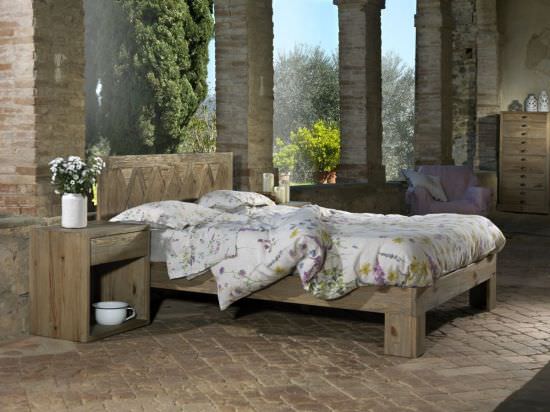 Guarnieri  Double Bed In Tuscan Wood is a product on offer at the best price