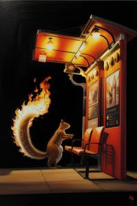 Squirrel On Fire At Station