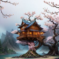 Little House On The Cherry Blossom Tree