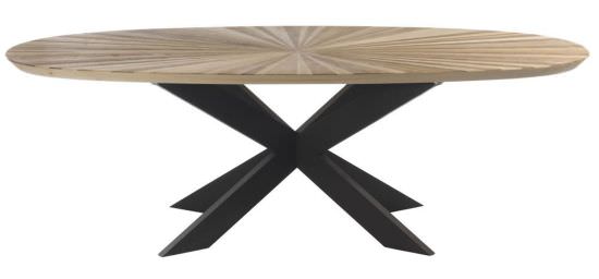 Plateau De Table Elliptique Incrust