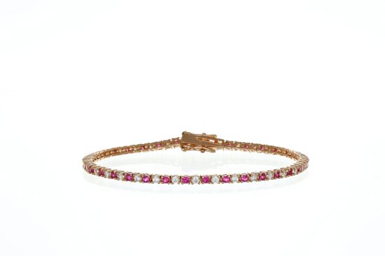 Bracciale Arg925 Rosa Zirconi Biancoross