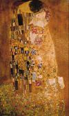 Affresco fai da te trasferibile fornito su supporto transfer con trasferimento diretto del colore alla superfice da decorare. soggetto moderno -Il bacio- di Klimt