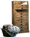 Mobile Cassettiera Guarnieri Vaniglia Cassettiera In Legno Vecchio Di Pino Con 6 Cassetti. Cassettiera Old Wood Realizzata In Legno Di Recupero Restaurato Artigianalmente. Misure Lxpxh Cm. 75x50x148.