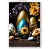 Biglietto Auguri Di Pasqua Composizione Di Uova Di Pasqua e Fiori By The Imaginarium Archives - Prodotto Artigianalmente Su Richiesta