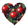 Satin Heart Christmas Cushion Rich Christmas Twigs By The Imaginarium Archives - Handcrafted By Request