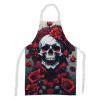Floral Skull Kitchen Apron By The Imaginarium Archives. Handcrafted On Request