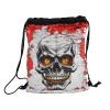 Bag With Red Sequins Lantern Skull.handcrafted On Request