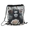 Bag With Silver Sequins Goth Lady To Cemetery By The Imaginarium Archives.handcrafted Product Upon Request