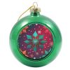 Green Snow Crystal Colored Glass Christmas Ball By The Imaginarium Archives - Handcrafted On Demand