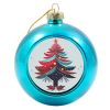 Festlicher Blauer Glas-weihnachtsbaum Weihnachtskugel Von The Imaginarium Archives - Handgefertigt Auf Bestellung