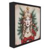 American Canvas Print With Black Square Cassette Frame Dolly, Christmas Girl By The Imaginarium Archives. Handcrafted Product