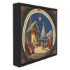 American Canvas Print With Black Square Cassette Frame The Light Of The Nativity By The Imaginarium Archives. Handcrafted Product