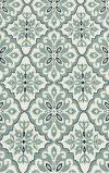 Tappeto Da Esterno Oporto Ecru Con Arabeschi Geometrici Di Colore Verde Acqua Misura 160x230 Cm Tappeto Dai Colori Vivaci Tessuto a Machina Con Filato Di Polopropilene Tappeto Per Esterni e Interni Resistente e Di Facile Manutenzione