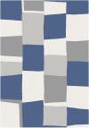 Tapis Mixte Bleu Et Gris 160x230 Cm