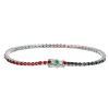 Bracciale Arg925 Zirconi Rossoneri 19