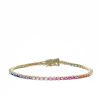 Bracciale Arg925 Oro Zirconi Rainbow 18