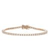 Bracciale Tennis 4g 2 Mm Argento 925 Galvanica Ros Zircone Bianco