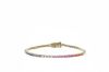 Bracciale Arg925 Oro Zirconi Rainbow 18