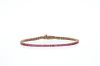 Bracciale Arg925 Rosa Zirconi Rossi 18
