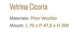 Vetrina Alta In Legno Massello