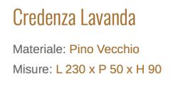 Credenza Lavanda Buffet In Pino Vecchio