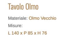 Tavolo Pranzo Olmo 140 In Legno Vecchio