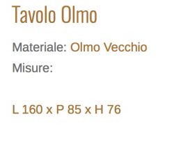 Tavolo Pranzo Olmo 160 In Legno Vecchio