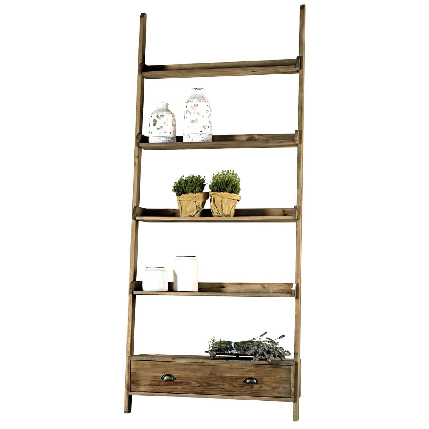 Wall shelf in solid pine